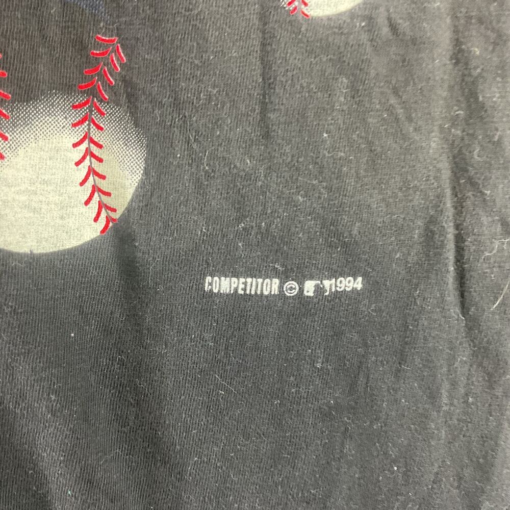 Black VTG Atlanta Braves Baseball ‘94 Competitor Cotton T-Shirt Men's L Preowned - Picture 5 of 5